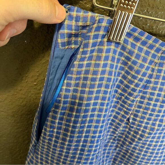 NWT The East Order Mahlia Plaid Wrap Mini Skirt in Cobalt | size S *SKIRT ONLY* - Picture 13 of 15